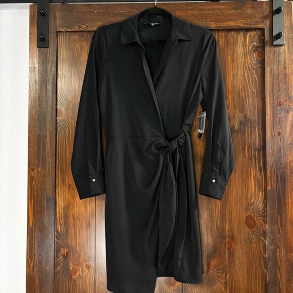 INC International Concepts Long Sleeve Collared Waist Tie Dress NWT - Picture 5 of 9